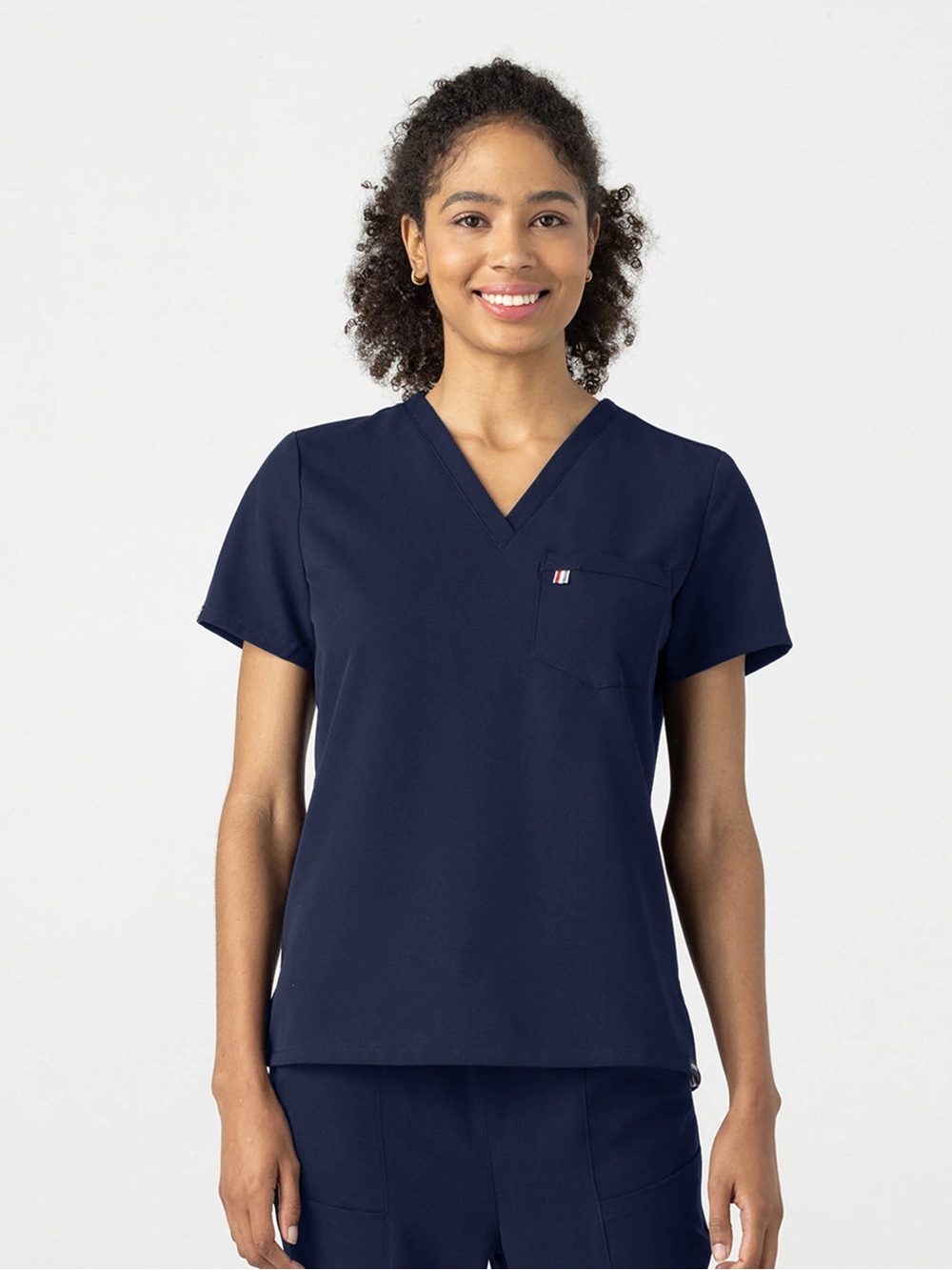 Mediclo Navy Scrub Tencel Top and Pants Set